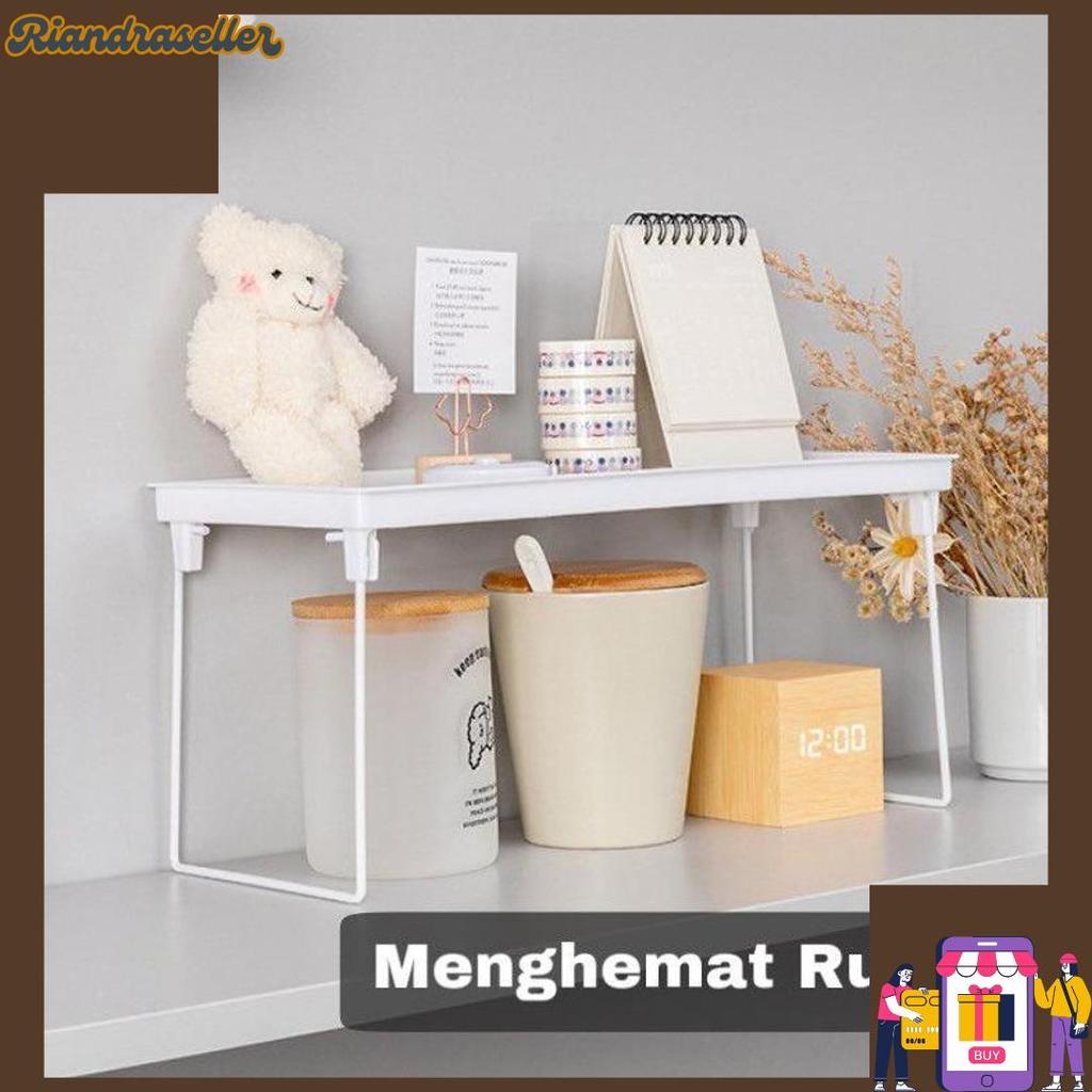Rak penyimpanan storage meja lemari lipat rak susun besi multifungsi BIGDEAL