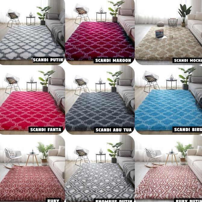 [COD] BUYNOW - 200x200 Karpet bulu Ombre lembut tebal bulu 4cm karpet lantai