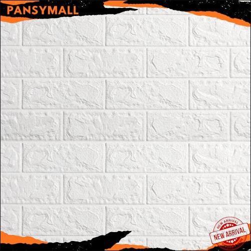 Walpaper dinding 3d foam motif batu bata 70x77cm Viral