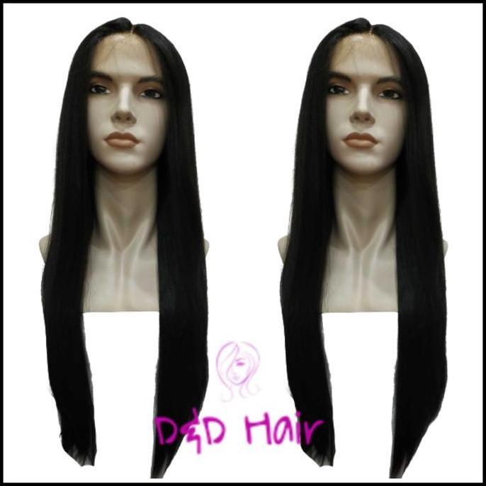 Wig Rambut - Wig Pria - Front Lace Wig - D&D0036 - Black - Wig Cowok Promo
