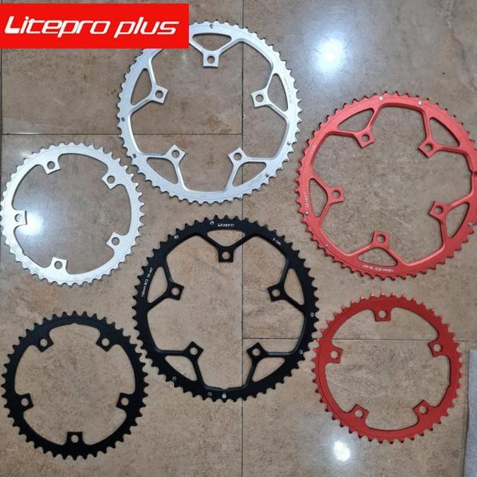 Promo Chainring double LITEPRO ORI 56t 44t 56 44 crankset dual speed Diskon