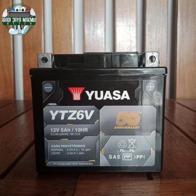 Aki Untuk Beat ISS (dan Segala Motor Matic ISS) YTZ6V Yuasa Aki Kering Terlaris