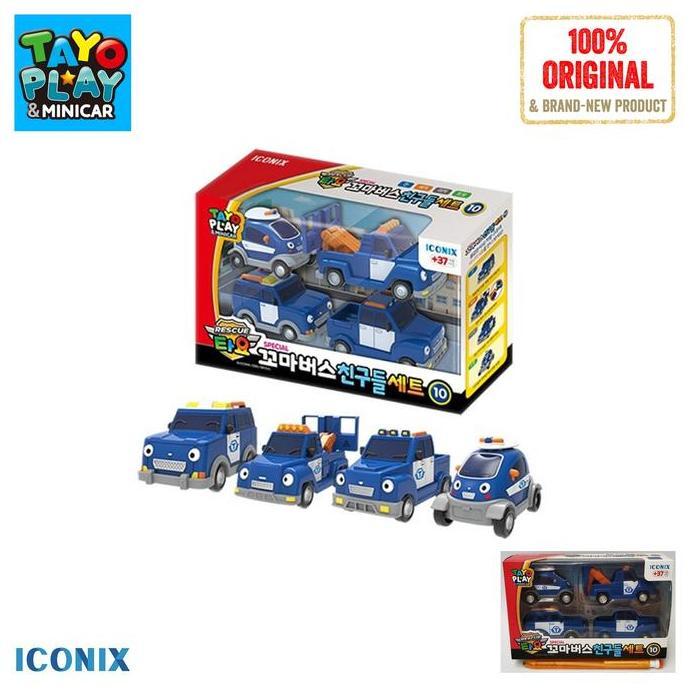Tayo The Little Bus Play Minicar Bus Set 10Th, Rescue Team Police Best Quality