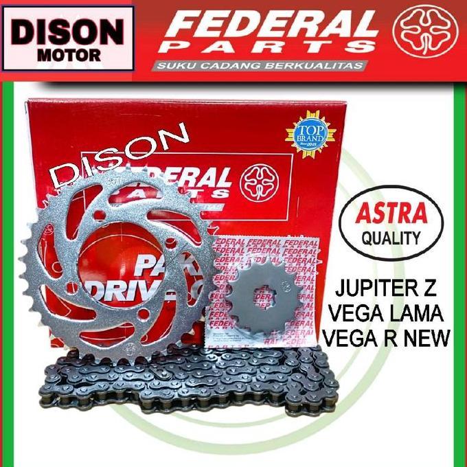 Gir Set Federal Jupiter Z Vega Lama Vega R New Original Gear Set Girset Federal Rantai