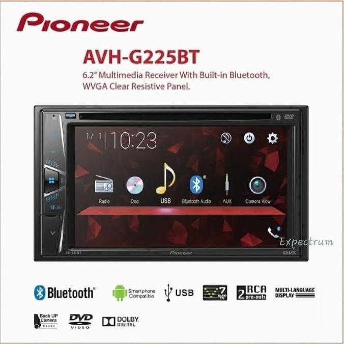 Pioneer AVH-G225BT Tape Mobil AVH G225 BT Double Din Head Unit Audio