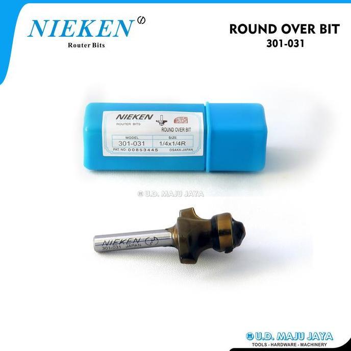 NIEKEN Router Bits 301-031 (Mata Profil Bulat Round Over Bit 25,4mm) PREMIUM