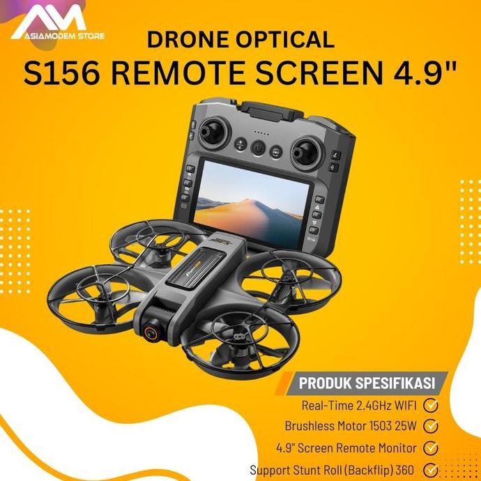 DRONE S156 REMOTE SCREEN LAYAR 4.9 INCH WIFI HD FPV ESC KAMERA BRUSHLESS ORIGINAL DAN TERPERCAYA