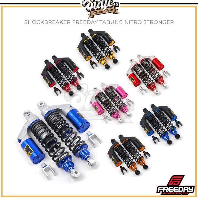 SHOCKBREAKER BEBEK FREEDAY TABUNG STRONGER SHOCK BELAKANG SET 280MM 320MM 340MM GRAND JUPITER FIZ R 