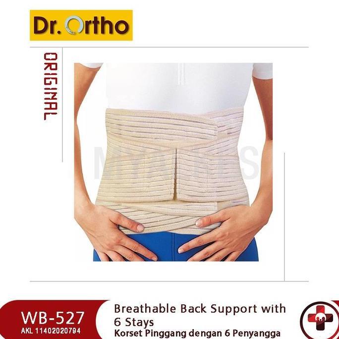 Xocy- Dr. Ortho Korset Pinggang Lumbar Support Wb-527 Dengan 6 Penyangga Bahan Bernapas Dan Elastis 