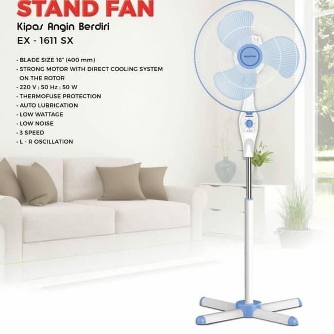 Brrrr- Maspion Stand Fan Ex-1611Sx / 1611Sx / Ex 1611 Sx (16 Inch)