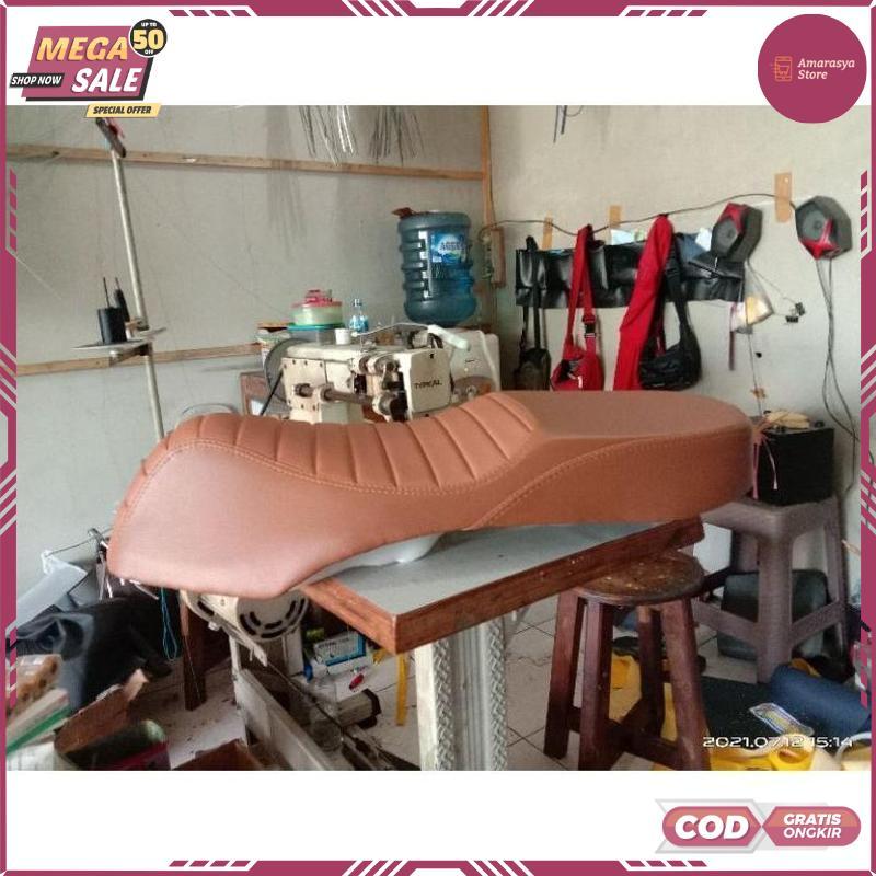Jok honda scoopy caferacer-jok scooy karbu fi new caferacer doubleseat ala vespa - RO30-0912 2025 Bi