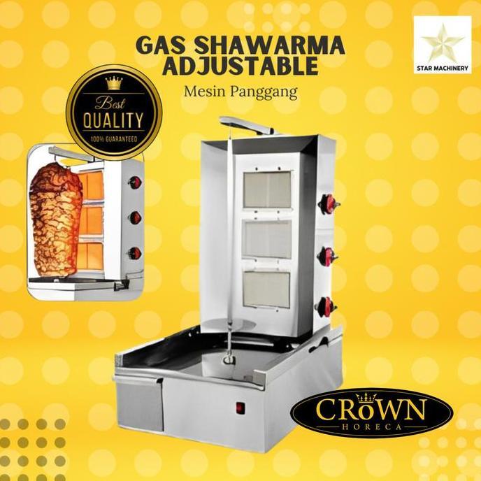 Terlaris Gas Shawarma Adjustable Crown Horeca - Mesin Panggangan