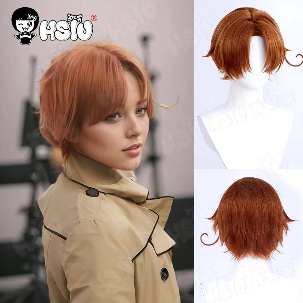 Axis Powers Hetalia Italy cosplay Wig Fiber synthetic wigHSIU reddish brown short Wig+Wig cap Anime 