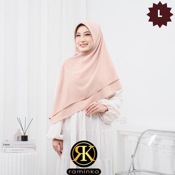 Raminka Hijab BOBA PET Fatimah Kerudung Instan Muslim Pet Jilbab Khimar instan Segi Empat Ceruty Cer