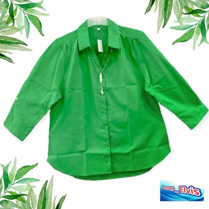 Good- ATASAN WANITA HIJAU DAUN POLOS
