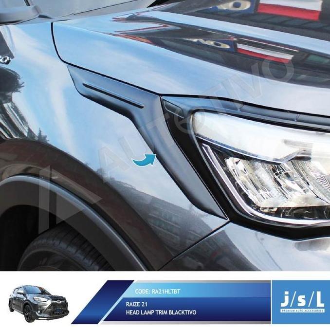 Head Lamp Trim Toyota Raize List Garnish Depan Raize 2021 Hitam Doff TERBAIK