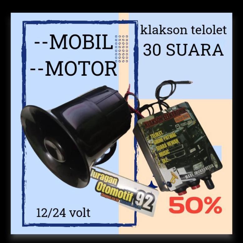 klakson telolet elektrik murah klakson mobil motor 12 24 VOLT