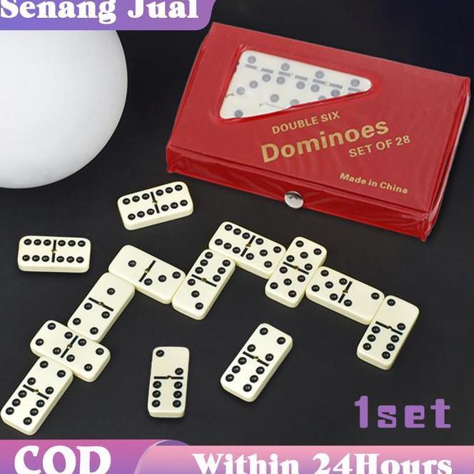 28Pcs Domino Batu Game Batu Gaple Kartu Domino 24Cm