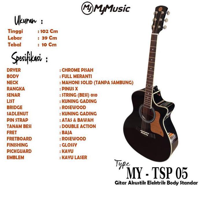 Gitar Akustik Elektrik Seri MY-TSP 05 Promo Paket EFEK DR 02