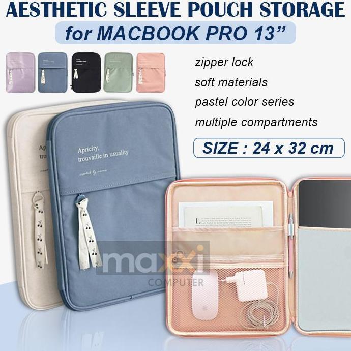 Sleeve Pouch Tas Macbook Pro M1 M2 13 13.3 Inch Inci Sarung Case Lucu Terlaris