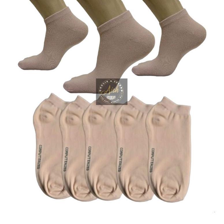 6 PASANG KAOS KAKI PENDEK WANITA WARNA KULIT/KAUS KAKI SEMATA KAKI BAHAN NILON -JaminanMutu