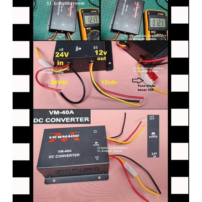 Promo Stepdown 40A DC 24V to 12V Car Power Converter stepdown 24 v ke 12v Diskon