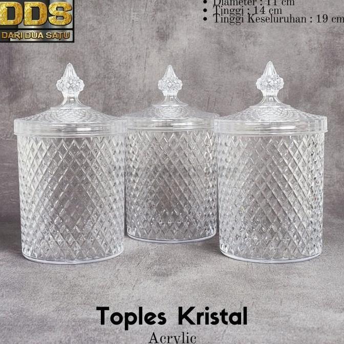 Good- Toples Kristal Akrilik Kue Kering Kacang Permen 1000 ML