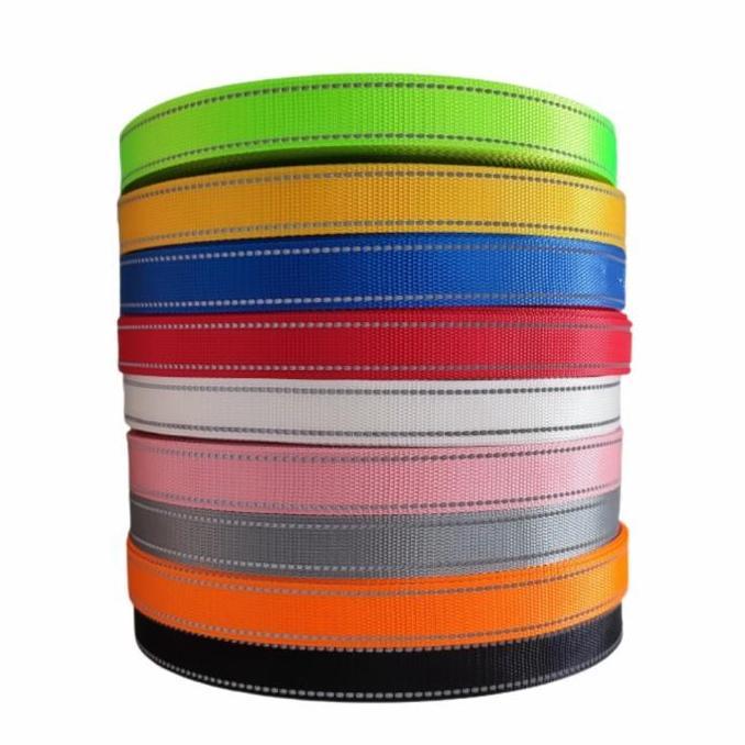 1 Roll Webbing 2.5 cm Nylon Reflective meteran Promo