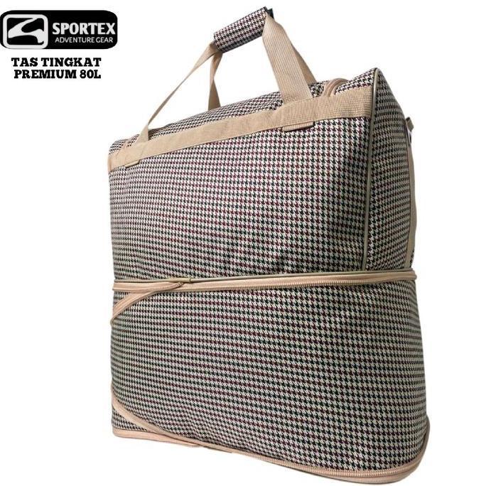Kuyy- Tas Travel Sportex Tas Traveling 2 Tingkat Besar Kuat  - Wanita, Pria Mudik