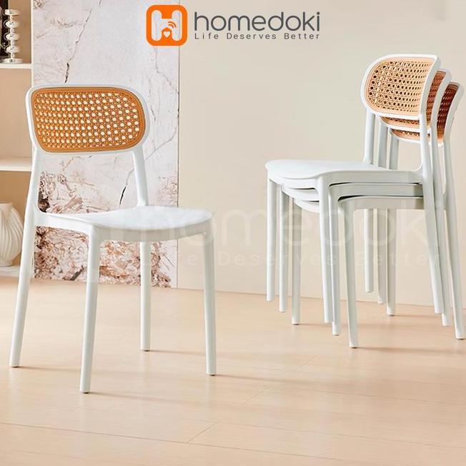 Homedoki Kursi Plastik Kursi Makan Kursi Kopi Kursi Teras Kursi Kopi Outdoor Kursi Teras Minimalis