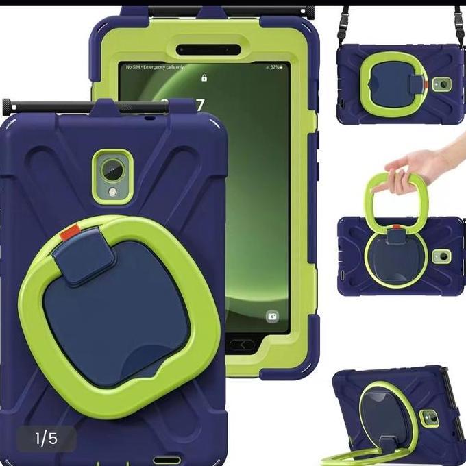Armor Ring Standing Casing Samsung Galaxy Tab Active 5 & Tab Active 3 Heavy Duty Rugged Case Robot d