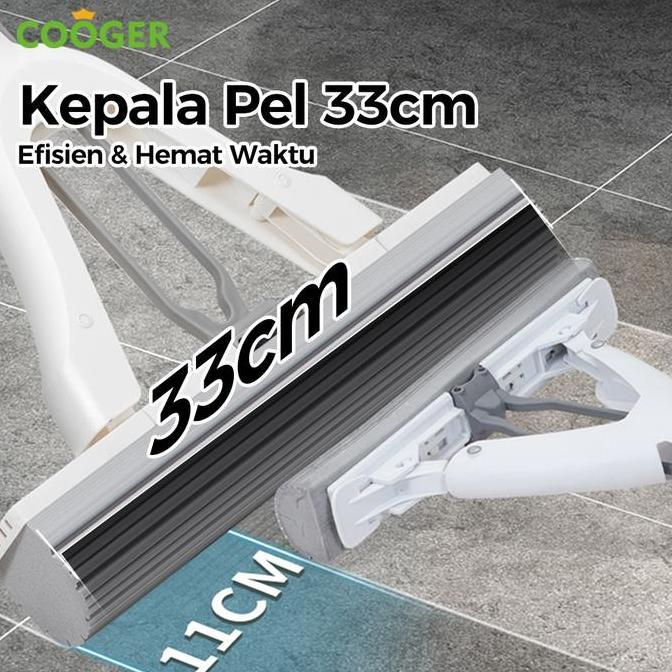 Murah Cooger Sponge Mop Alat Pel Busa Peras Lipat Otomatis Pel Spons Pva 33Cm 3S Cepat Lunak Pel Pen