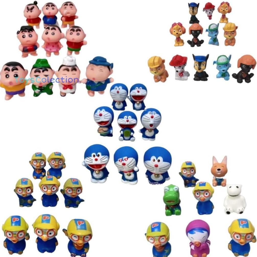 Figure - ACTION FIGURE PORORO & FRIENDS SHINCHAN DORAEMON PAW PATROL VACUM SET 8 / 10 / 12 TOPPER CA