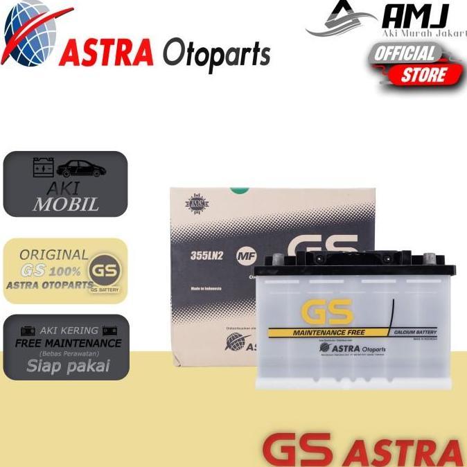 GS MF OEM Aki Mobil Toyota Innova Zenix 355LN2 / LN2 - 60Ah Aki kering