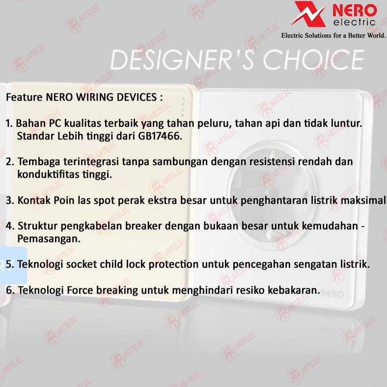 lstrk- NERO Stop Kontak CASA X216VGGR | X216VG-GR Grey