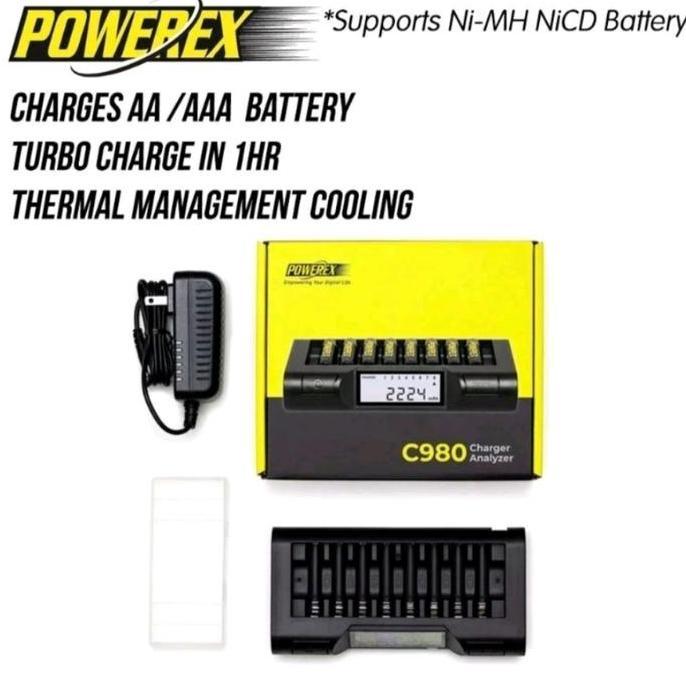 TERMURAH - POWEREX MH C980 CHARGER ANALYZER / POWEREX 8 SLOT
