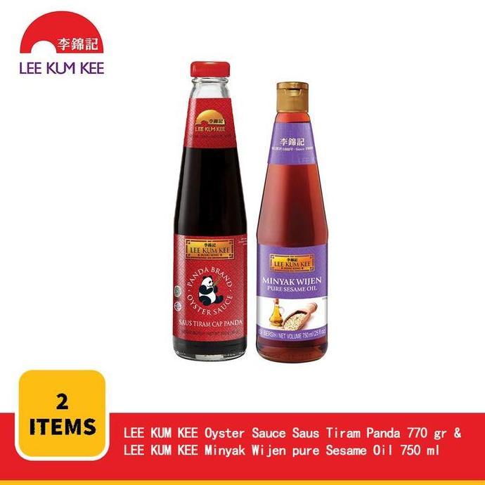 LEE KUM KEE Saus Tiram Cap Panda 770gr + LEE KUM KEE Minyak Wijen Murni 750ml