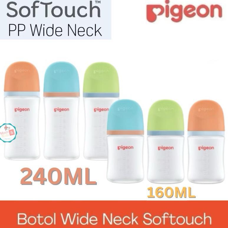 BOTOL SUSU PIGEON WIDE NECK 240 ML 160 ML | PIGEON WIDE NECK 240ML 160ML | BOTOL SUSU BAYI