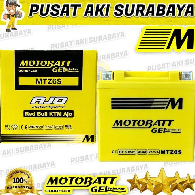 PUSAT AKI SURABAYA AKI KERING TERBAIK MTZ6S MOTOBATT GEL AKI VARIO 150