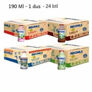 Expert- INDOMILK SUSU UHT BOTOL DUS | KARTON ISI 24 PCS X 190ML | SUSU INDOMILK BOTOL 190ML