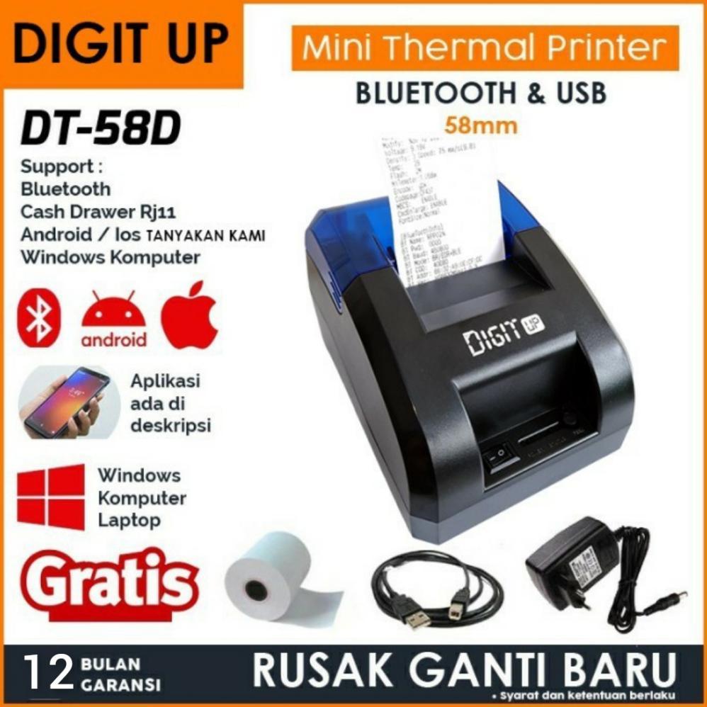 OKAY DIGIT UP DT 58D OK 58D Bluetooth Printer Bukukas thermal kasirPrinter thermal