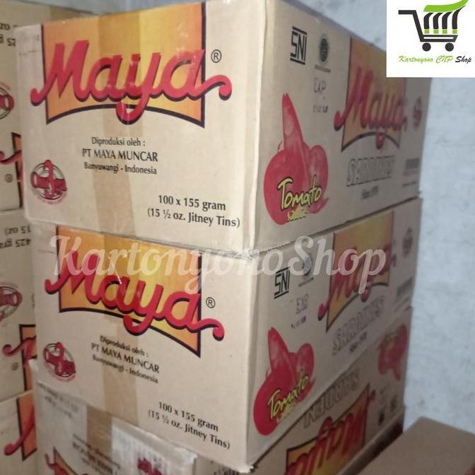 Sarden Maya Saos Tomat Ukuran Kecil 155gr Per Dus Isi 100 pcs - Grosir WAR