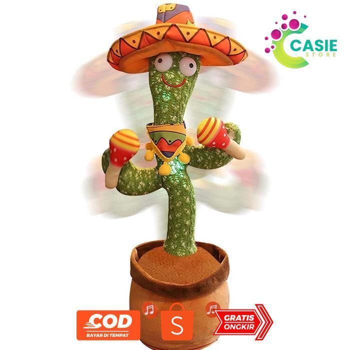 CASIESTORE ISABELLA MAINAN BERBICARA / KAKTUS BICARA DAN GOYANG / MAINAN BONEKA KAKTUS BERGOYANG DAN