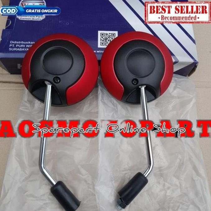 Kaca Spion Honda Scoopy Fi 2018 2019 2020 Merah Doff Baru Berkualitas Kw Presisi Terbaik