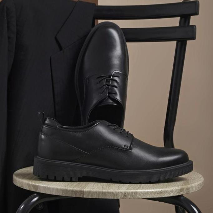 THOM BLACK (KULIT ASLI) |MNM x Kenzio| Sepatu Pantofel Pria Formal ORI