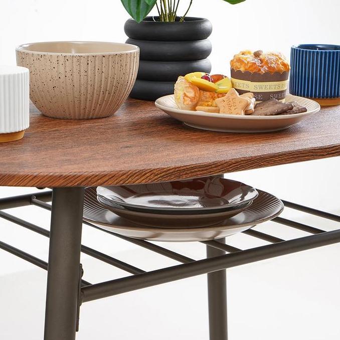 Dkrs- Informa Heidy Set Meja Makan 2 Kursi - Cokelat Set Makan Minimalis Meja Cafe Kursi Makan Apart