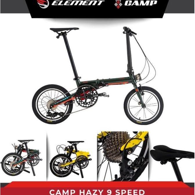 Terlaris Sepeda Lipat / Folding Bike 16 Camp Hazy 9 Speed