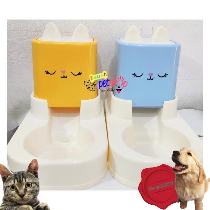 Food & Water Dispenser Tempat Makan & Minum Otomatis Tempat Makan Otomatis Anjing Tempat Makan Otoma