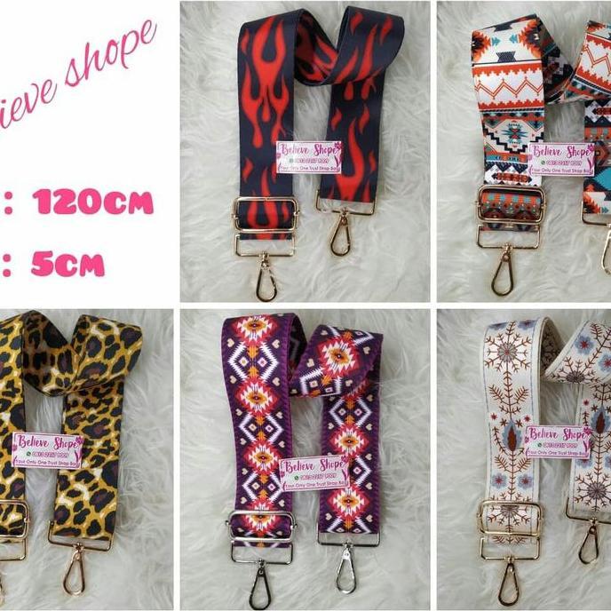 SIAPKIRIM tali strap motif - strap bag import - sling bag corak READY STOCK