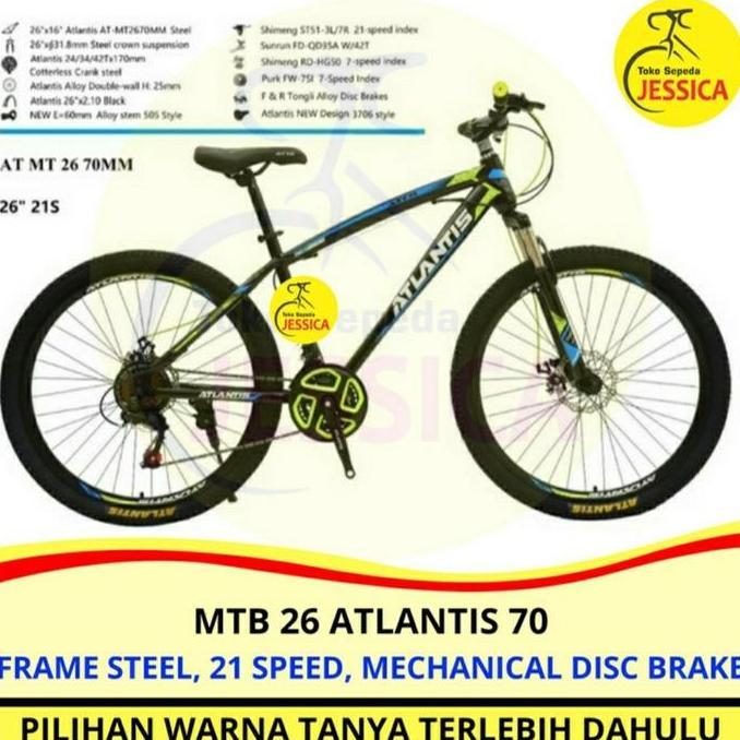 Terlaris Sepeda Gunung Mtb 26 Atlantis 730 Rocket Rem Disc Murah
